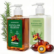 Load image into Gallery viewer, Batana Oil Shampoo and Conditioner Set, Batana Oil Shampoo for Hair Loss, Restores Hair Vitality and Rejuvenates, Stimulates Hair Growth, Repairs Damage for Men &amp; Women 300ml+300ml 10.58fl.oz
