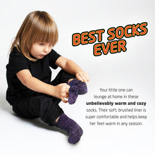 Load image into Gallery viewer, HOT FEET Toddler Crew Warm Thermal 5/6 Pack Socks Soft Thick Brushing, 2-4 Years, 5 Pack, 5 Marled Gripped (2)
