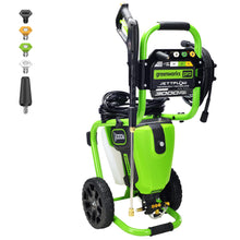 Load image into Gallery viewer, Greenworks Pro Brushless 3000 PSI (CSA Certified) 2.0 GPM Max / 1.1 GPM Electric Pressure Washer (Rugged Steel Frame, 25 FT Hose, 35 FT GFCI Power Cord)
