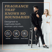 Load image into Gallery viewer, Blanca Pura Eau de Parfum for Men &amp; Women by Perfuadictos - Elegant Jasmine Perfume with White Musk &amp; Magnolia - Long-Lasting 25% Fragrance Concentration - Luxurious Gift (3.4 fl oz)

