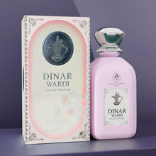 Load image into Gallery viewer, Dinar Wardi 100ml Eau De Parfum- Long-lasting Perfume for Women- Soft Musky Floral Vanilla Perfume Spray
