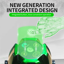 Load image into Gallery viewer, (Outdoor Super Bright) 5 lines laser level 360 self leveling Precision Cross Line level tool Green beam with 360° Rotating base Digital Li-ion Battery 5 Strong light spots 1 Plumb point
