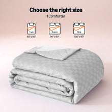 Load image into Gallery viewer, Amazon Basics Cooling Comforter, Soft Lightweight Waffle Weave Blanket for Hot Sleepers, Summer &amp; All Season Bedding to Keep Cool for Night Sweats, 106"x90", King, Gray
