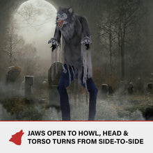 Load image into Gallery viewer, Haunted Hill Farm 7.0-Ft. Motion-Activated Towering Werewolf Animatronic

