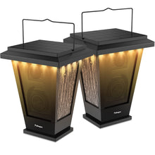 Load image into Gallery viewer, pohopa Bluetooth Speakers Waterproof, Solar Powered 2 Packs True Wireless Stereo Sound 20W Dual Pairing Lantern Indoor Outdoor Speakers with 20 Piece LED Lights, Richer Bass, Black
