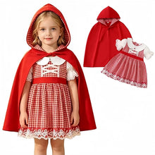 Load image into Gallery viewer, SEHIOZNI Little Red Riding Hood Costume Toddler Halloween Cosplay Clothes
