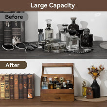Load image into Gallery viewer, Miratino Cologne Organizer for Men, Dustproof Cologne Stand with Drawer, Wood Perfume Stand Organizer for Dresser, Large Capacity Cologne Holder Display, Great Gift for Men
