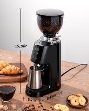 Load image into Gallery viewer, SHARDOR Professional 64mm Burr Coffee Grinder with 100 Grind Settings and All-Metal Chamber, Coffee Bean Grinder with Adjustable Electronic Timer and LED Display, Anti-Static,Black, 120V Only
