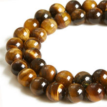 Load image into Gallery viewer, 45pcs 8mm Natural Yellow Tiger Eye Beads Gemstone Beads Round Loose Beads for Jewelry Making
