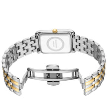 Load image into Gallery viewer, HOLSTOUR Watches for Women Vintage Bracelet White Roman Dial Rectangular Case Gold Silver Watch Waterproof with Tools
