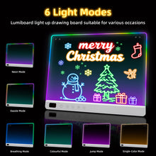 Load image into Gallery viewer, Lumiboard Led Drawing Board with 13 Light Effects, 16" Rechargeable Glow Doodle LED Note Board with Colors, Neon Light Up Drawing Tablet Gifts for Kids for Easter Birthday Christmas Gift Ideas
