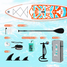 Load image into Gallery viewer, FunWater Inflatable 10'6×33"×6" Ultra-Light (17.6lbs) SUP for All Skill Levels Everything Included with Stand Up Paddle Board, Adj Floating Paddles, Pump, ISUP Travel Backpack, Leash,Waterproof Bag
