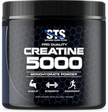 Load image into Gallery viewer, STS Creatine 300 Grams - 100% Pure Raw Creatine Monohydrate Powder, Pre-Workout, Post-Workout, Build Muscle and Stamina - 60 Servings - with scoop
