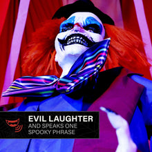 Load image into Gallery viewer, Haunted Hill Farm 5.9-Ft. Clown Halloween Animatronic
