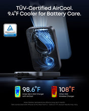 Load image into Gallery viewer, Anker Prime 3-in-1 Charging Station, AirCool Wireless Charger, 25W Qi2.2-Certified Palm-Sized Foldable MagSafe Charger Compatible with iPhone 17, Apple Watch, AirPods (Non-Battery, with Adapter)
