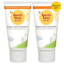 Load image into Gallery viewer, Burt's Bees Baby Diaper Rash Cream, 40% Zinc Oxide Calms &amp; Soothes Skin for Fast Relief, Eczema Safe Balm, 100% Natural Origin Plant Based Formula, Pediatrician Tested, Travel Size, 6 oz (3 oz 2-Pack)
