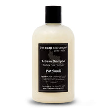Load image into Gallery viewer, The Soap Exchange Hair Shampoo - Patchouli Scent - Hand Crafted 12 fl oz / 354 ml Natural Artisan Hair Care, Gentle, Sulfate &amp; Paraben Free, Cleanse, Moisturize, &amp; Protect. Made in the USA.
