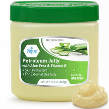 Load image into Gallery viewer, MED PRIDE Petroleum Jelly with Aloe Vera &amp; Vitamin E, 13 oz – Skin Protectant and Moisturizing Ointment for Dry or Irritated Skin, Rashes, Chapped Lips, Minor Cuts, Burns and Diaper Rash
