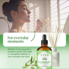 Load image into Gallery viewer, Siva Eucalyptus Essential Oil, Glass Bottle with Dropper, 4 Fl Oz (118 ml)
