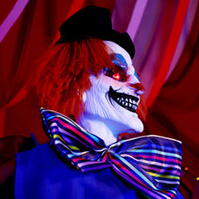 Load image into Gallery viewer, Haunted Hill Farm 5.9-Ft. Clown Halloween Animatronic
