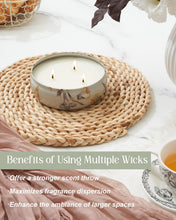 Load image into Gallery viewer, M&amp;SENSE 3 Wick Soy Candles for Home Scented, Citrus &amp; Sage Scented Aromatherapy Candle for Stress Relief, 12oz 40 Hour Burn Time, Highly Scented Candle Gift
