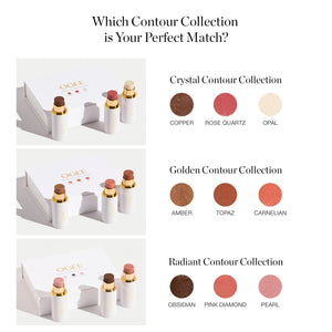 Ogee Face Stick Radiant Collection Trio - Contour Stick Makeup Collection - Certified Organic Contour Palette - Includes Bronzer Stick, Blush Stick & Highlighter Stick