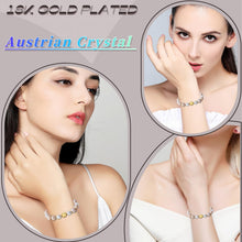 Load image into Gallery viewer, MetJakt 10mm Handmade Colorful Bling Beaded Bracelets Crystal Shell Pearl Stretch Jewelry for Women (Beige Porcelain)
