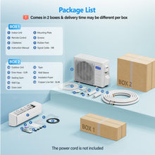 Load image into Gallery viewer, ROVSUN 11500 BTU Wifi Enabled Mini Split Air Conditioner &amp; Heater, 17 SEER2 115V Inverter Ductless Wall AC Unit with Pre-Charged Condenser, Heat Pump &amp; Installation Kit
