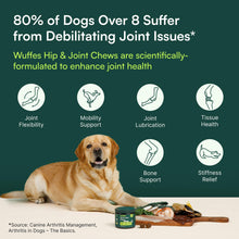 Load image into Gallery viewer, Wuffes Advanced Dog Hip and Joint Supplement with Glucosamine, Chondroitin, Omega 3, MSM, and Green Lipped Mussel, 30 Pork Flavored Chews for Large Dog Breeds
