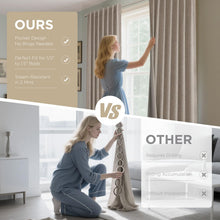 Load image into Gallery viewer, Joydeco Blackout Curtains for Bedroom - 100% Light Blocking 2 Panels Set Linen Drapes 42" W x 108" L, Thermal Insulated Room Darkening Curtains, Linen Textured for Living Room, Rod Pocket &amp; Back Tabs

