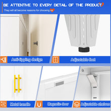 Load image into Gallery viewer, GAIOUS 79'' Metal Pantry Storage Cabinet with 4 Door and Adjustable Shelves
