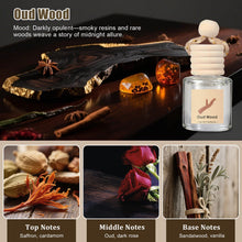 Load image into Gallery viewer, Car Air Freshener Oil Diffuser - Hanging Long Lasting Scent for Car &amp; Home, Essential Oil Freshener with Adjustable Fragrance (Lavender+Red Roses+Oud Wood+Amber Allure)
