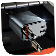 Load image into Gallery viewer, LISEN Retractable Car Charger, 84W Car Charger USB C Fast Charger, Cigarette Lighter USB Charger Adapter, Car Accessories Birthday Gifts for Men Women Dad Mom Husband, for iPhone 17 16 15 14 13 12 11
