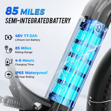 Load image into Gallery viewer, M1 Electric Bike for Adults with 1800W Peak Motor, 26&#39;&#39; x 4.0&#39;&#39; Fat Tire Electric Bike, 48V 17.5Ah Battery, 85 Miles Electric Mountain Bike, 36MPH 7 Speed Electric Bicycle with Front and Rear Baskets
