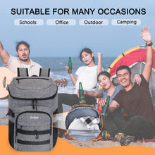Load image into Gallery viewer, Upgraded Cooler Backpack 24 Cans – Lightweight Insulated Backpack Cooler, Leak-Proof &amp; 18-Hour Ice Retention for Beach, Camping, Hiking (Men, Women, Family)
