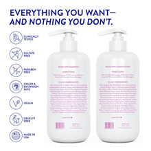 Load image into Gallery viewer, Routine Wellness Shampoo and Conditioner Set and Hair Serum for Thinning Hair - DHT Blocker Women &amp; Men - Color Safe Shampoo for Hair Loss &amp; Healthier Hair - Rose Hips Set + Hair Serum
