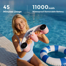 Load image into Gallery viewer, Sublue Mix Underwater Scooter with Action Camera Mount 2 Gear Speed 45 Minutes 22lbf 131ft Waterproof Dual Motors Water Sports Pool Diving Snorkeling for Adults (Mix AquaBlue-2026)
