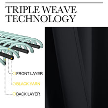 Load image into Gallery viewer, NICETOWN Blackout Curtain Panels for Bedroom, Black, 2 Panels, W29 x L36-inch, Thermal Insulated Grommet Top Blackout Draperies and Drapes for Basement
