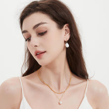 Load image into Gallery viewer, Vitalitti Baroque Pearl Drop Dangle Earrings, Dainty Gold Earrings for Women, Luxury Lustrous Baroque Pearl Jewelry
