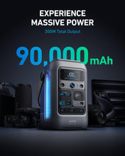 Load image into Gallery viewer, Anker SOLIX C300 DC Power Bank Station, Outdoor 288Wh Portable Power Station, LiFePO4 Battery, 300W Solar Generator, for Camping, Traveling, and Emergencies (No Wall Charger Included)
