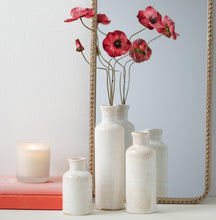 Load image into Gallery viewer, Sullivans White Ceramic Vase Set, Farmhouse Decor, Home Decorative Vase, Vases For Your Kitchen, Bedroom, Office, Living Room, Bathroom, &amp; Shelf Centerpiece Table Decorations (CM2333)
