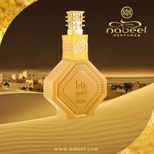 Load image into Gallery viewer, Nabeel Master Perfumer Collection - Irth Gold - Arabian Cologne for Men - Long Lasting Fragrance with Cinnamon, Peppermint, Rose, Vanilla, Leather Scent - Arabic Perfume - Travel Size -3.3oz EDP Spray
