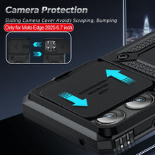 Load image into Gallery viewer, LeYi for Motorola Edge-2025 Case: [𝐍𝐨𝐭 𝐅𝐢𝐭 𝐌𝐨𝐭𝐨 𝐆 𝟐𝟎𝟐𝟓], Moto Edge 2025 Case with Camera Cover, Military-Grade Cell Android Smartphone Phone Cover Funda para with Ring Kickstand, Black
