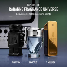 Load image into Gallery viewer, Rabanne Invictus Victory Elixir Parfum for Men - Long Lasting Intense Amber Woody Spicy Men's Perfume with Cardamom, Lavender &amp; Vanilla - Trophy Bottle French Fragrance Spray, 3.4 oz

