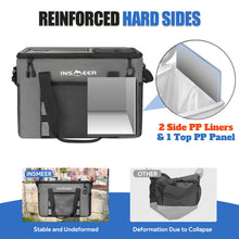 Load image into Gallery viewer, INSMEER Soft Cooler Bag with Hard Shell &amp; 2 Cup Holders, Portable 40L/70 Cans Collapsible Cooler Bags Insulated with Leakproof for Travel, ice chests and Cooler Lunch Box for Beach Camping Picnic
