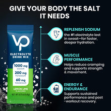 Load image into Gallery viewer, Venture Pal High Sodium Sugar-Free Electrolyte Powder Packets - Hydration Packets with Sodium, Potassium &amp; Magnesium | Zero Calories | Keto, Vegan, and Paleo Friendly | 16 Sticks
