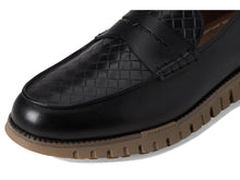 Load image into Gallery viewer, Cole Haan Men&#39;s Zerogrand Remastered Penny Loafers, Black Stamped/Lava/Irish Coffee, 9.5

