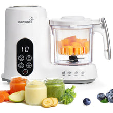 Load image into Gallery viewer, Grownsy Baby Food Maker, Steamer &amp; Blender Baby Food Processor, White
