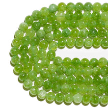 Load image into Gallery viewer, Natural Gemstone Beads 6mm Green Peridot Beads Polished Round Smooth Stone Beads for Bracelets Jewelry Making 15inch Loose Beads
