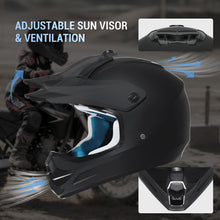 Load image into Gallery viewer, ROOZO Youth Kids Dirt Bike Helmet DOT Approved, Full Face Motocross Set
